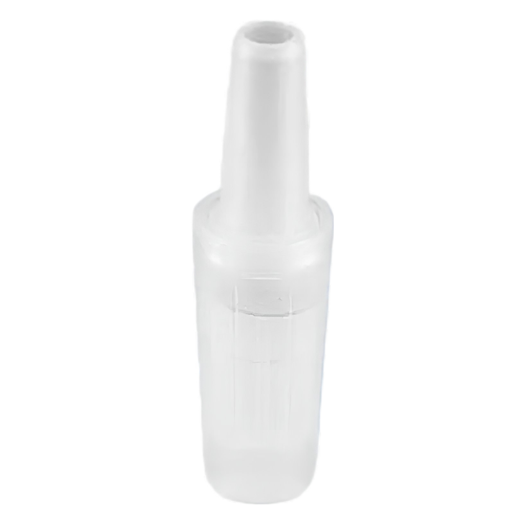 5f801349-d6fb-448d-92e1-75555205a24b - Close-up of a white cylindrical bottle with a rounded cap, viewed from above.